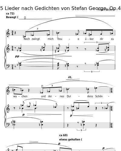 Noch zwingt mich Treue (5 Lieder nach Gedichten von Stefan George, Op.4)