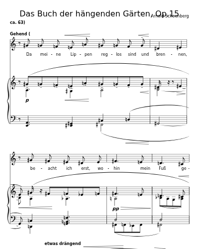 Da meine Lippen reglos sind und brennen (Das Buch der hängenden Gärten, Op.15)