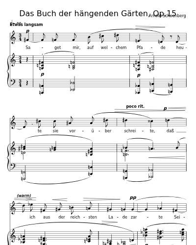 Saget mir, auf welchem Pfade (Das Buch der hängenden Gärten, Op.15)