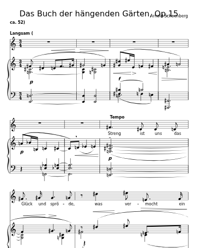 Streng ist uns das Glück und Spröde (Das Buch der hängenden Gärten, Op.15)