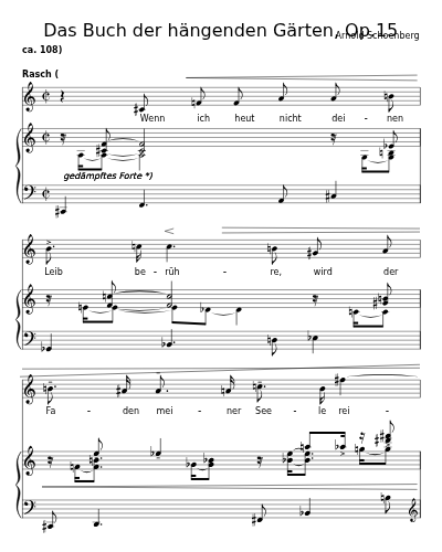 Wenn ich heut nicht deinen Leib berühre (Das Buch der hängenden Gärten, Op.15)