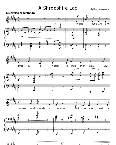 When I was one-and-twenty (A Shropshire Lad)