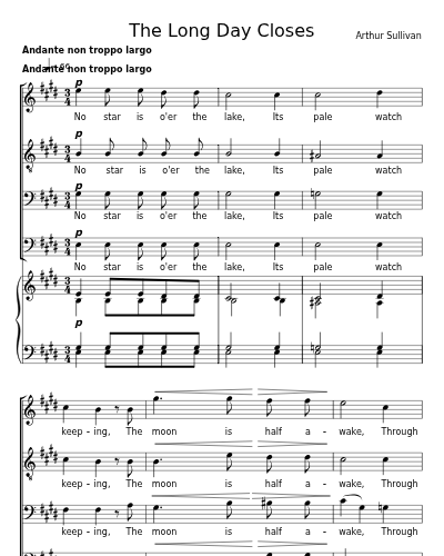The Long Day Closes sheet music preview