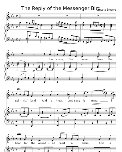 The Reply of the Messenger Bird sheet music preview