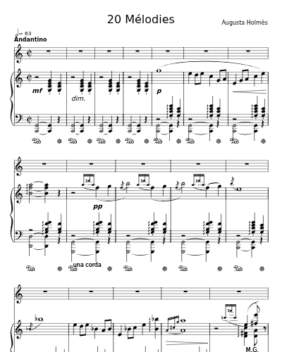 Aubade-Habanera (20 Mélodies)