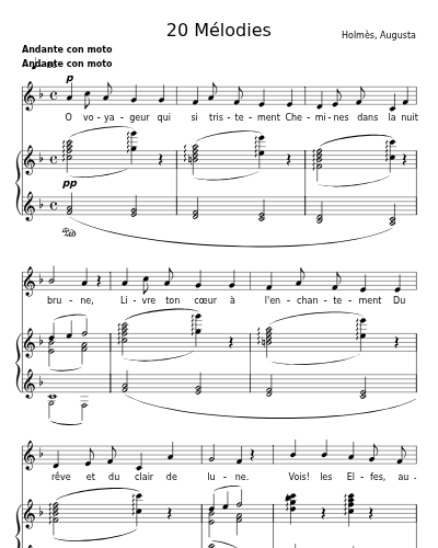 En chemin (20 Mélodies)
