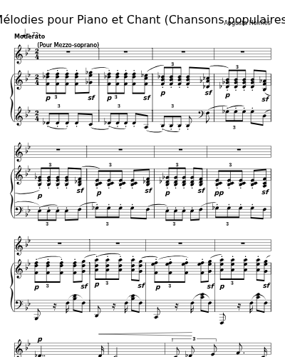 Chanson catalane (Mélodies pour Piano et Chant (Chansons populaires)) preview