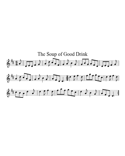 The Soup of Good Drink sheet music preview