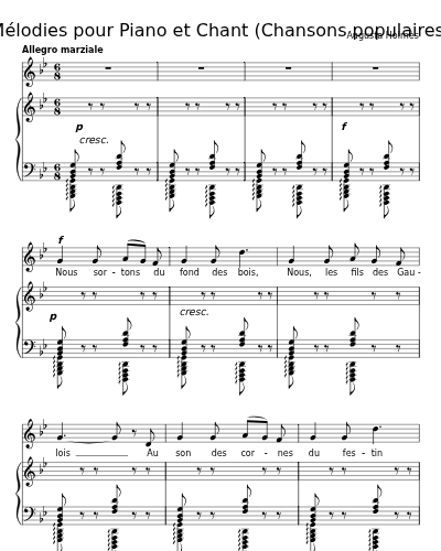 Marche gauloise (Mélodies pour Piano et Chant (Chansons populaires)) preview