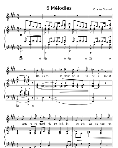 Chant d'automne (6 Mélodies)