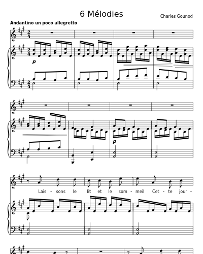 Le Premier Jour de Mai (6 Mélodies)