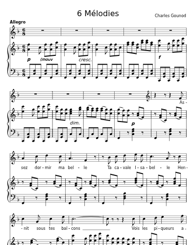 Le lever (6 Mélodies)