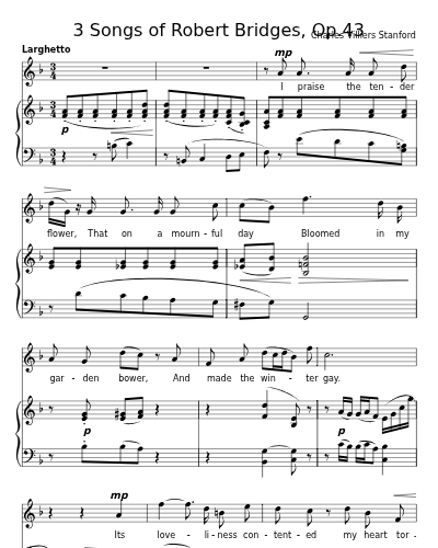 I praise the tender flower (3 Songs of Robert Bridges, Op.43)