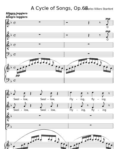 O swallow, swallow (A Cycle of Songs, Op.68)