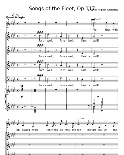 Fare Well (Songs of the Fleet, Op.117)