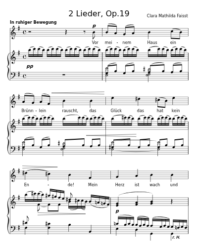 Das Brünnlein (2 Lieder, Op.19)