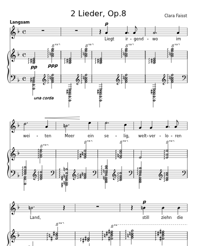 Die Insel der Vergessenheit (2 Lieder, Op.8)