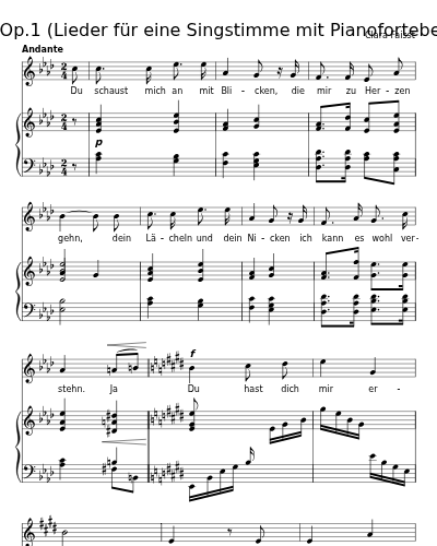 Ingeborgs-Lied aus dem fliegenden Holländer (4 Lieder, Op.1 (Lieder für eine Singstimme mit Pianofortebegleitung))