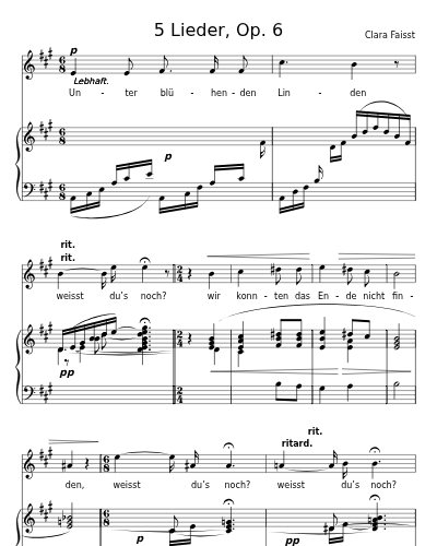 Ich glaub', lieber Schatz... (5 Lieder, Op. 6)