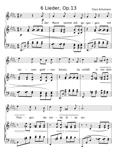 Der Mond kommt still gegangen (6 Lieder, Op.13)