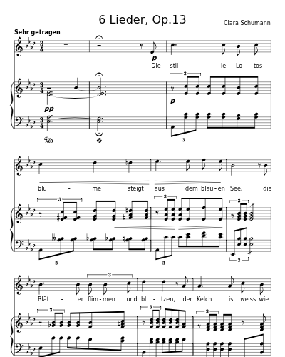 Die stille Lotosblume (6 Lieder, Op.13)