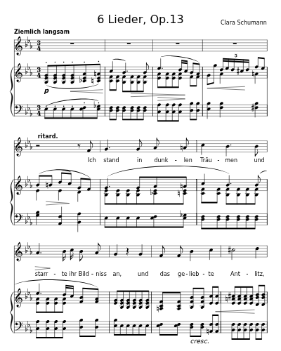 Ich stand in dunklen Träumen (6 Lieder, Op.13)