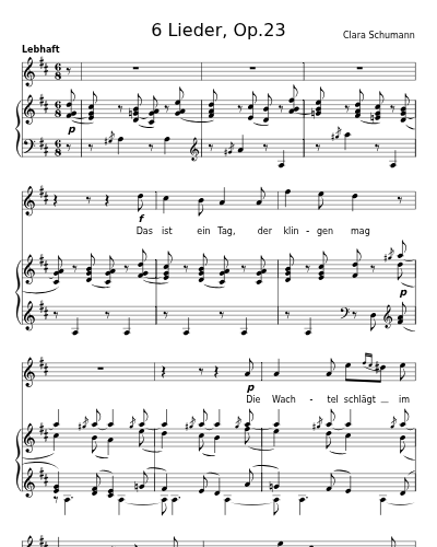 Das ist ein Tag, der klingen mag (6 Lieder, Op.23)