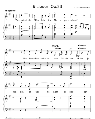 Was weinst du, Blümlein? (6 Lieder, Op.23)
