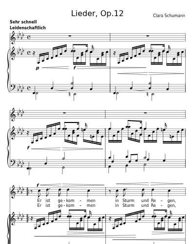 Er ist gekommen durch Sturm und Regen (Lieder, Op.12)