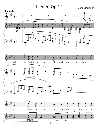 Warum willst du And're fragen (Lieder, Op.12)