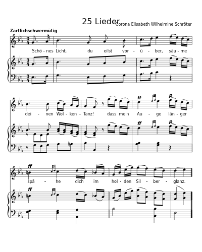 An den Mond (25 Lieder)