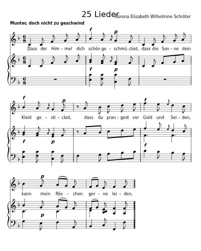 An eine Blume (25 Lieder)