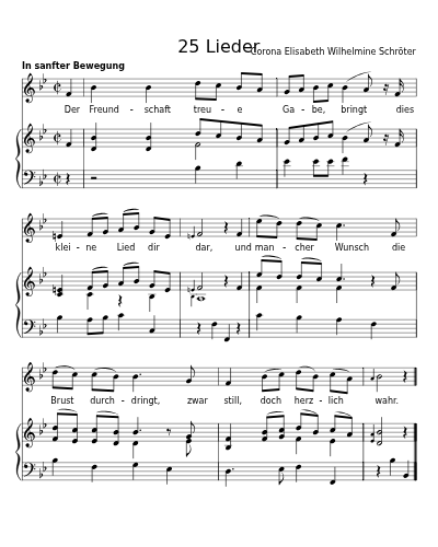 An einer Freundin Geburtstag (25 Lieder)