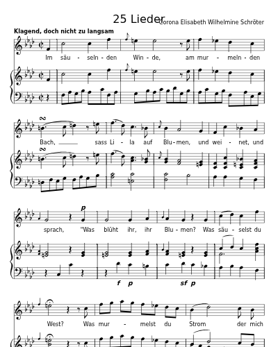 Das Mädchen am Ufer (25 Lieder)