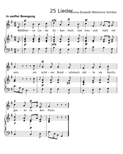 Der Brautschmuck (25 Lieder)