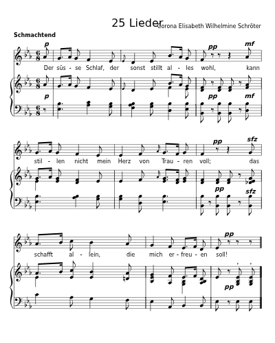 Liedchen der Sehnsucht (25 Lieder)