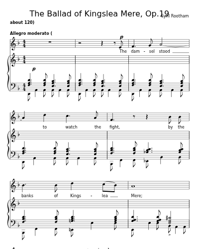 The Ballad of Kingslea Mere, Op.19