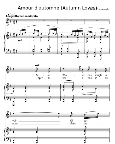Amour d'automne (Autumn Loves)