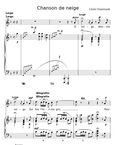 Chanson de neige