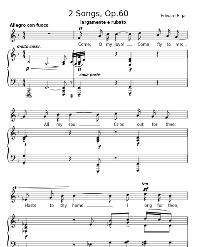 The Torch (2 Songs, Op.60)