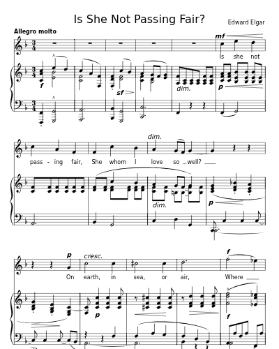 Is She Not Passing Fair?