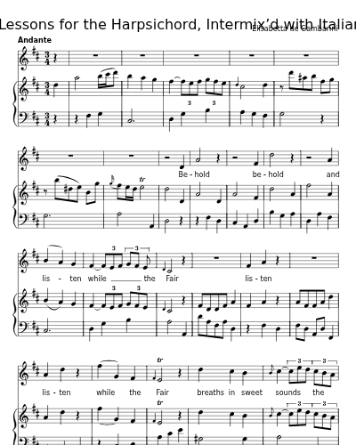 Behold, Behold and Listen (Lessons and Songs (Lessons for the Harpsichord, Intermix’d with Italian and English Songs))