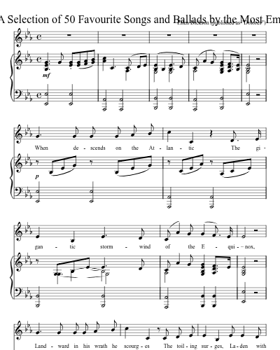 Drifting (Modern Ballads (A Selection of 50 Favourite Songs and Ballads by the Most Eminent Composers))