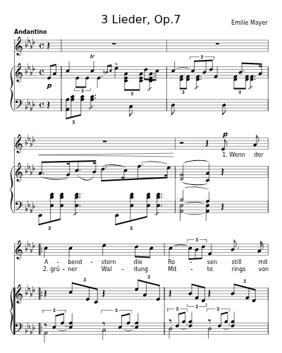 Wenn der Abendstern die Rosen (3 Lieder, Op.7)