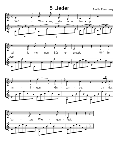 Der Geburtstag (5 Lieder)