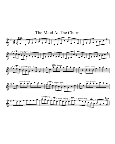 The Maid At The Churn sheet music preview