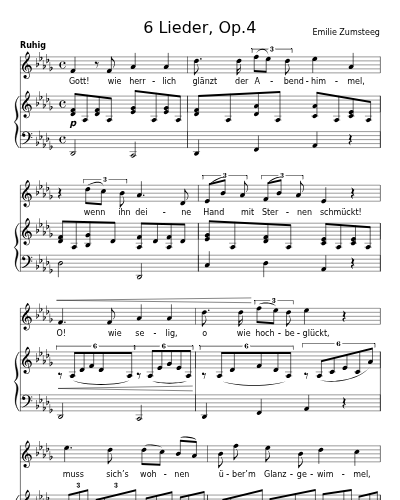 Der Sternenhimmel (6 Lieder, Op.4)