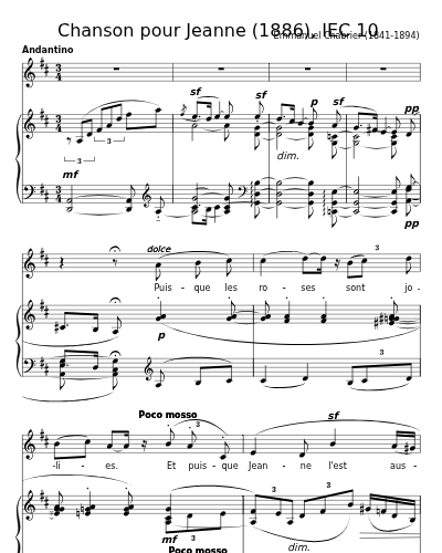 Chanson pour Jeanne (1886), IEC  10 preview