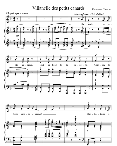 Villanelle des petits canards preview
