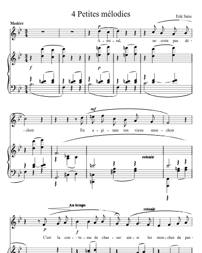 Adieu (4 Petites mélodies)